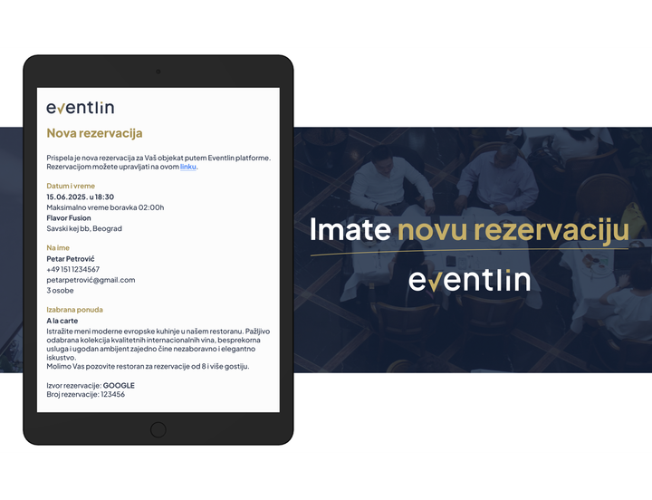 Imate novu rezervaciju